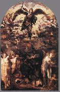 BECCAFUMI, Domenico Fall of the Rebellious Angels gjh Sweden oil painting reproduction